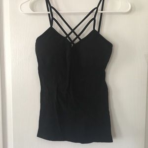 Black strappy camisole